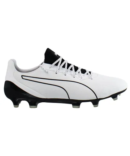 Puma King Platinum Lacer Touch FG/AG White Mens Football Boots Leather (archived)
