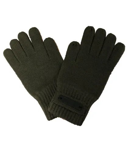 Puma Knitted Unisex Mens Womens Wooly Acrylic Shaw Gloves Khaki 040661 03 A187C Textile