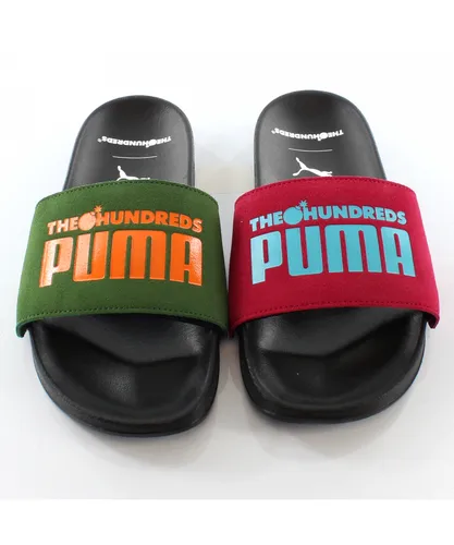 Puma Leadcat FTR The Hundreds Slide Mens Slip On Flip Flop Sandals 372940 01 - Multicolour Nubuck Leather