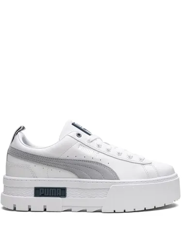 PUMA Mayze leather "Platinum Gray" sneakers - White
