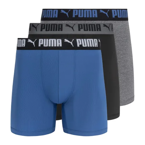 PUMA Men's 3 Pack Athletic Fit Boxer Briefs