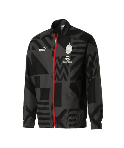 Puma Mens A.C. Milan Prematch Football Jacket - Black