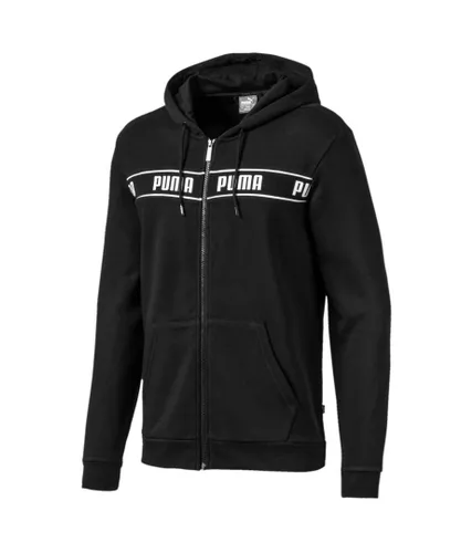 Puma Mens Amplified Hoodie Zip Up Logo Track Jacket Black 580439 01 Textile