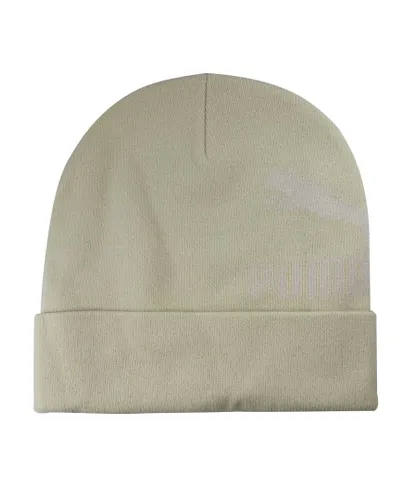Puma Mens Archive Logo Knit Beige White Beanie Unisex Adults Hat Winter 021794 04 Nylon - One