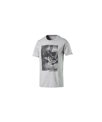 Puma Mens Archive Photo Short Sleeved Grey T-Shirt Top Tee Regular Fit 836441 04 RW12