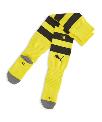 Puma Mens Borussia Dortmund Striped Football Socks - Yellow