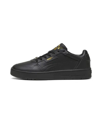 Puma Mens Court Classic Lux Sneakers Trainers - Black