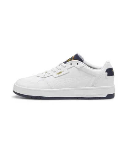 Puma Mens Court Classic Lux Sneakers Trainers - White