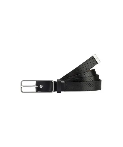 Puma Mens Dimple Cut To Length Adults Black Golf Leather Belt 053007 01 - One