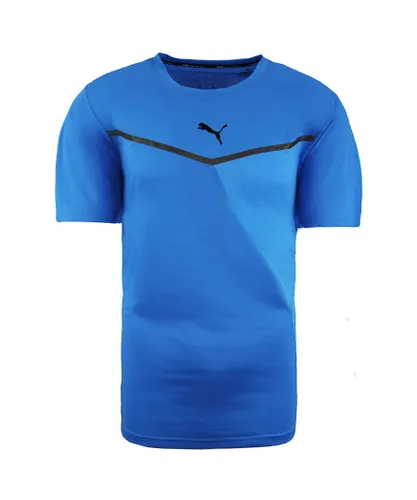 Puma Mens Dry Cell Thermo R+ BND Running Short Sleeve CrewNeck Blue Men Tee 519400 03 Cotton