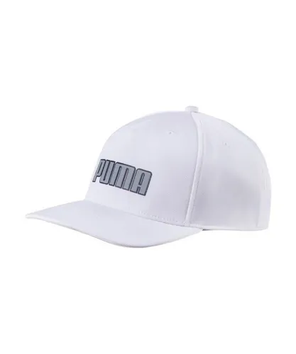 Puma Mens DryCell Go Time Flex Snapback Adjustable Unisex White Hat 021430 01 - One