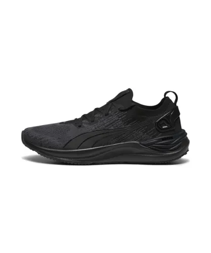 Puma Mens Electrify NITRO 3 Knit Running Shoes - Black