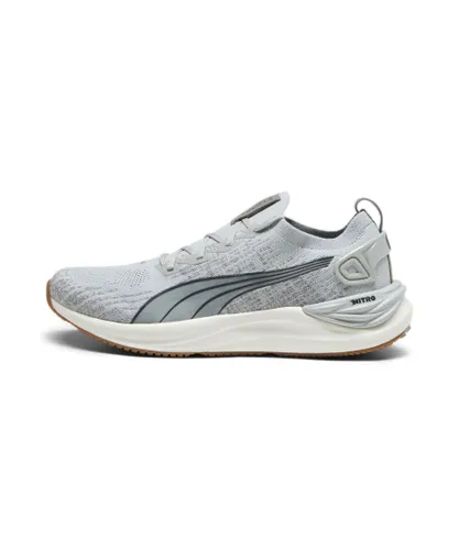 Puma Mens Electrify NITRO 3 Knit Running Shoes - Grey