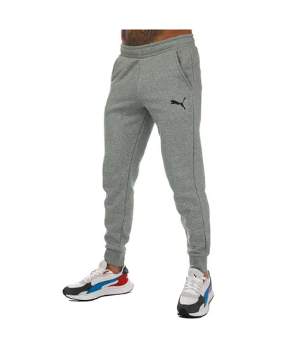 Puma Mens Essentials Logo Sweatpants in Grey Cotton