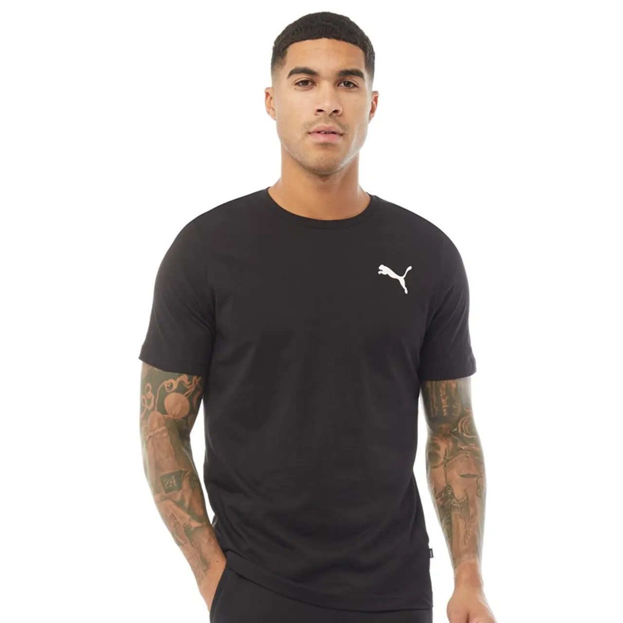Puma Mens Essentials Logo T-Shirt Black