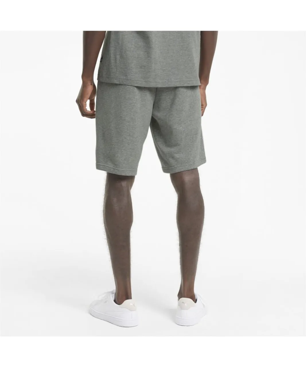Puma Mens Essentials Shorts - Grey Cotton
