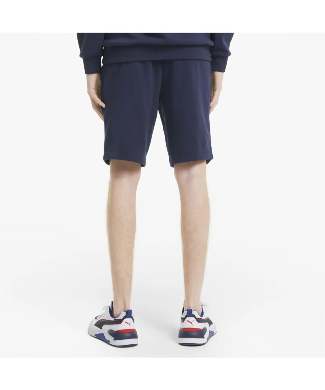 Puma Mens Essentials Shorts - Navy Cotton