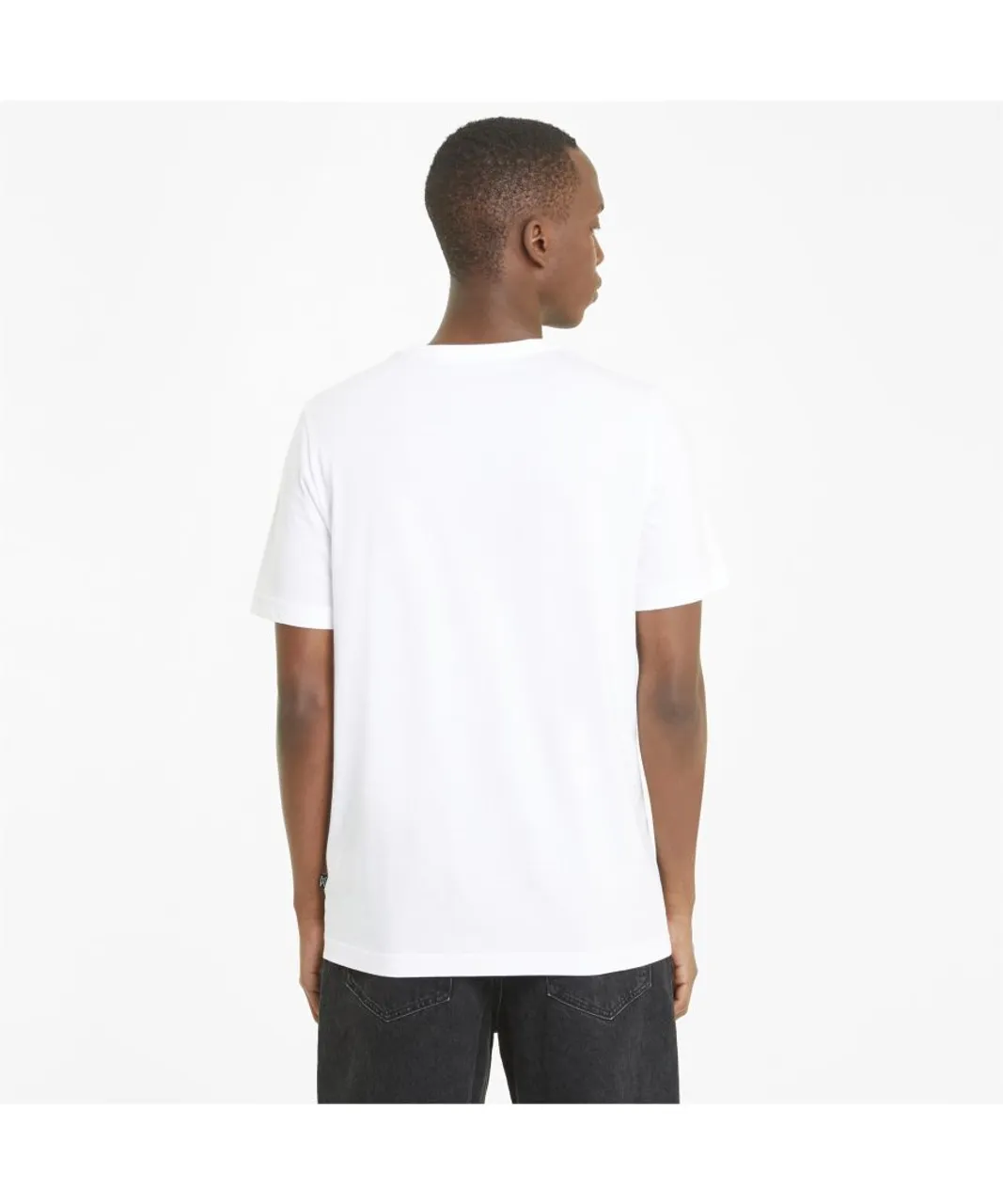 Puma Mens Essentials Small Logo T-Shirt Tee - White