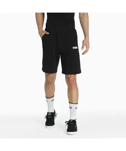 Puma Mens Essentials Sweat Shorts - Black Cotton