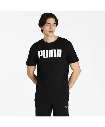 Puma Mens Essentials Tee T-Shirt - Black Cotton
