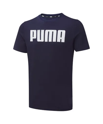 Puma Mens Essentials Tee T-Shirt - Navy Cotton