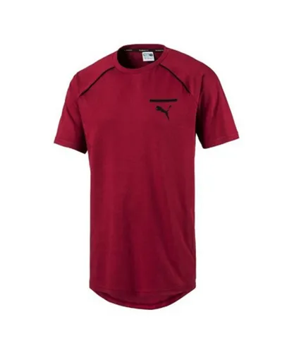 Puma Mens Evolution Core T-Shirt Casual Sports Top Burgundy 573337 09