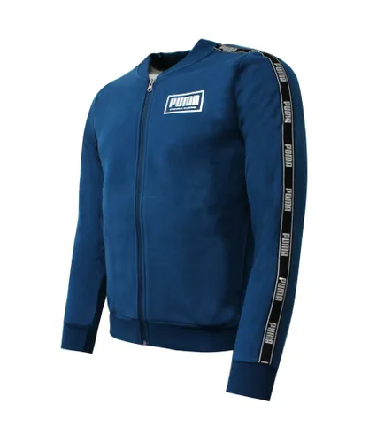 Puma Mens Holiday Pack Bomber Jacket Taped Logo Blue Track Top 581767 38 Textile