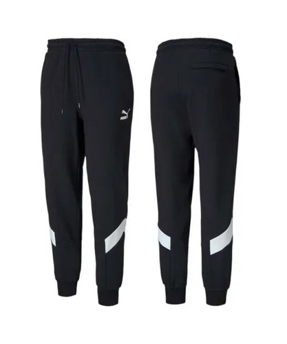 Puma Mens Iconic MCS Track Pants Cuffed Joggers Black 595743 01 Textile