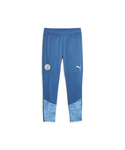 Puma Mens Manchester City Football Training Sweatpants - Blue