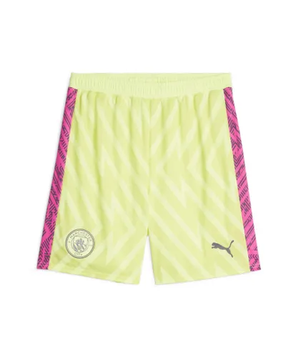 Puma Mens Manchester City Goalkeeper Shorts - Yellow