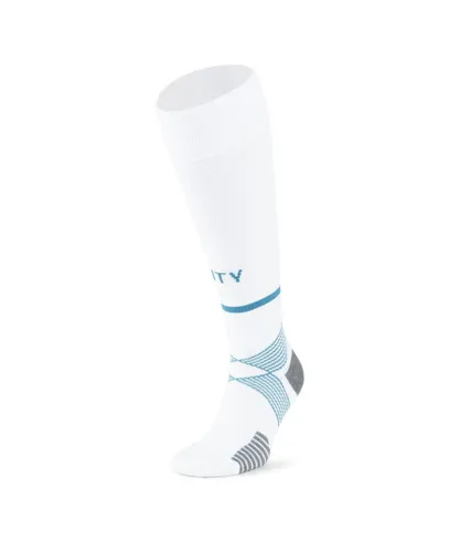 Puma Mens Manchester City Padded Compresion Socks in White Polycotton