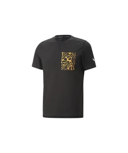 Puma Mens OPR T-Shirt in black orange Cotton