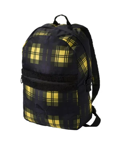 Puma Mens Prime Varsity Backpack Plaid Unisex Bag Navy 075548 01 - Blue Textile - One Size