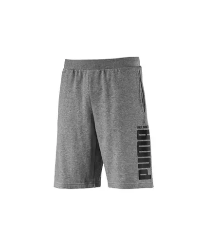 Puma Mens Rebel Bold Shorts Lounge Casual Sports Pants Grey 853389 03 Cotton