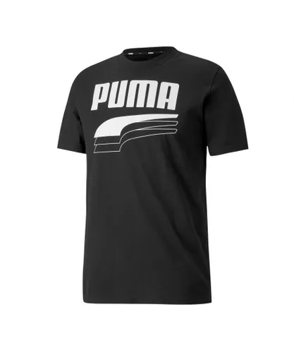 Puma Mens Rebel Bold Tee Graphic Logo T-Shirt Black 582772 01