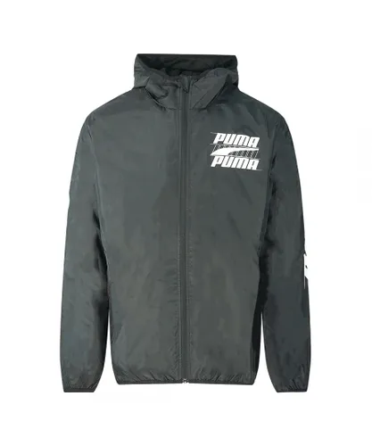 Puma Mens Rebel Windbreaker Black Jacket