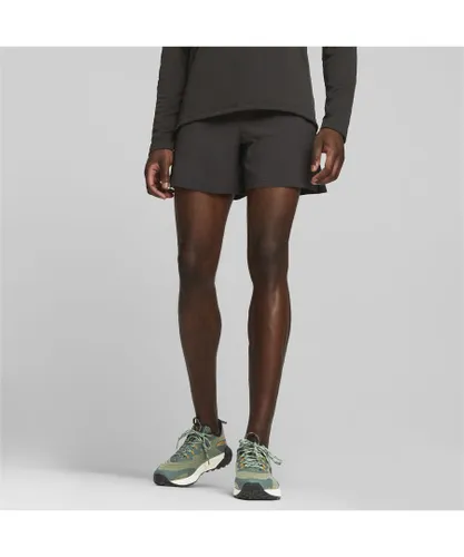 Puma Mens SEASONS Lightweight 5" Woven Trail Running Shorts - Black