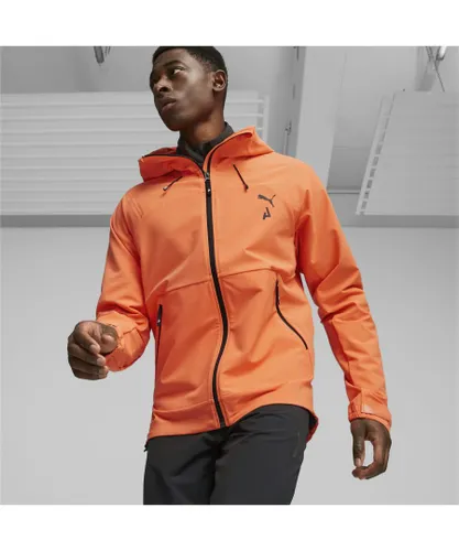 Puma Mens SEASONS Softshell Running Jacket - Orange