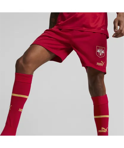 Puma Mens Serbia 22/23 Replica Shorts - Red Polyester recycled