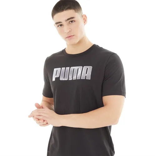 Puma Mens Sportstyle Logo T-Shirt Puma Black