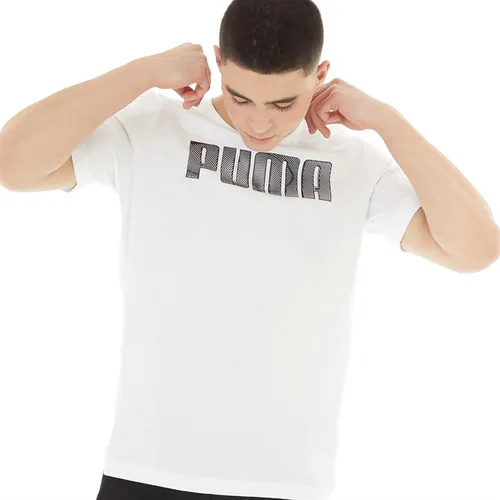 Puma Mens Sportstyle Logo T-Shirt Puma White