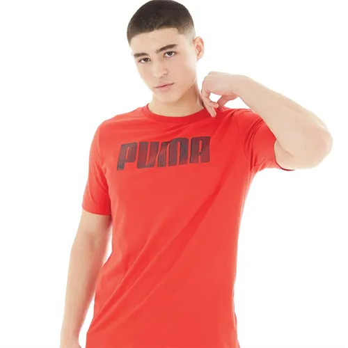 Puma Mens Sportstyle Logo T-Shirt Red