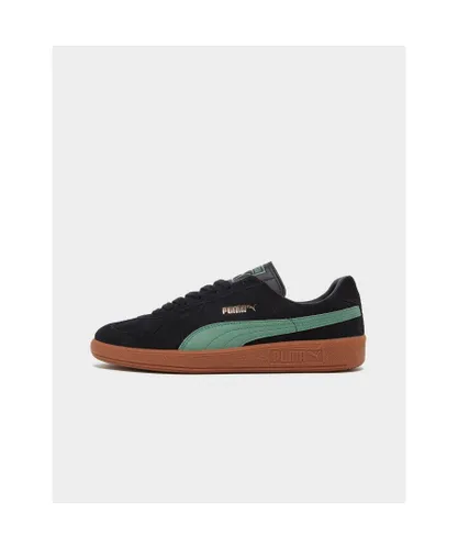 Puma Mens Suede Army Trainers in black blue Leather