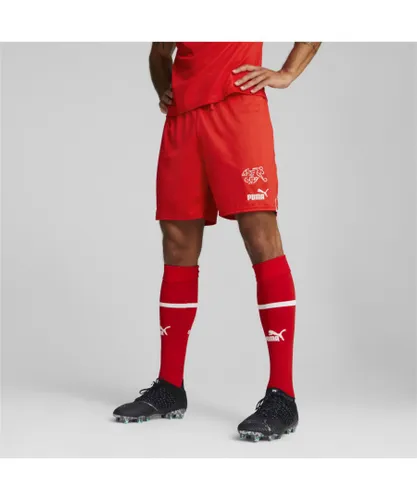 Puma Mens Switzerland 22/23 Replica Shorts - Red Polyester recycled