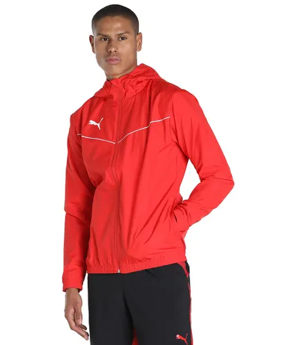 PUMA Men's teamRISE All Weather Jacket Poly Red White