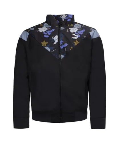 Puma Mens Trend AOP Woven Jacket Zip Up Windbreaker 596727 51 - Black Textile