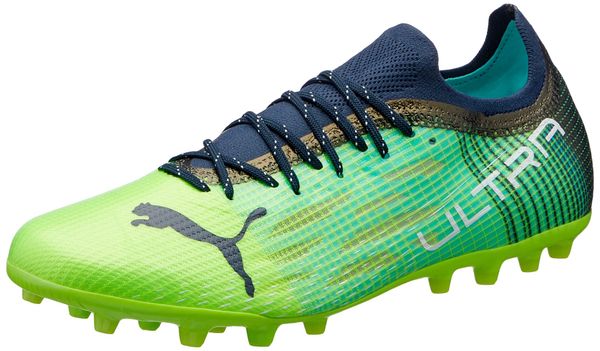 PUMA Men's Ultra 1.3 MG Soccer Shoe, Green Glare, 6 UK