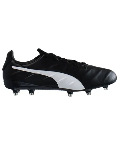 Puma Mens Unisex KING Platinum 21 FG/AG 's Football Boots - Black Leather
