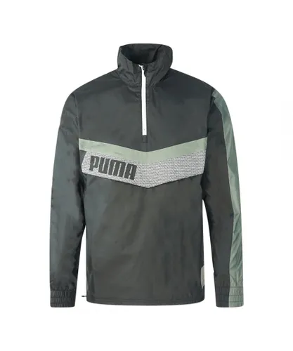 Puma Mens Windcell Woven Half Zip Training Jacket - Black