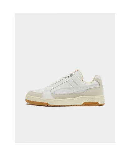 Puma Mens x Ami Slipstream Low Trainers in White Leather